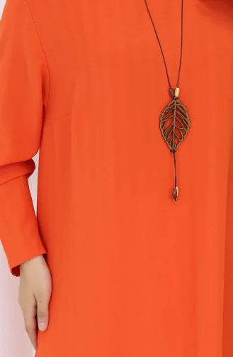 Tunique Décontractée En Crêpe 1011-03 Brique 1011-03