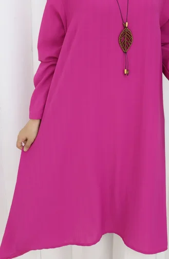 Crêpe Stof Casual Tuniek 1011-04 Fuchsia 1011-04