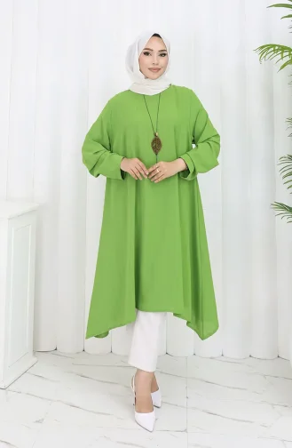 Crêpe Stof Casual Tuniek 1011-06 Groen 1011-06
