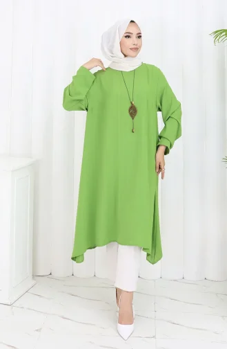 Crêpe Stof Casual Tuniek 1011-06 Groen 1011-06