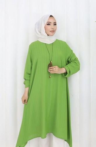 Krep Kumaş Salaş Tunik 1011-06 Yeşil