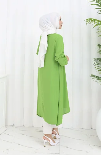 Crêpe Stof Casual Tuniek 1011-06 Groen 1011-06