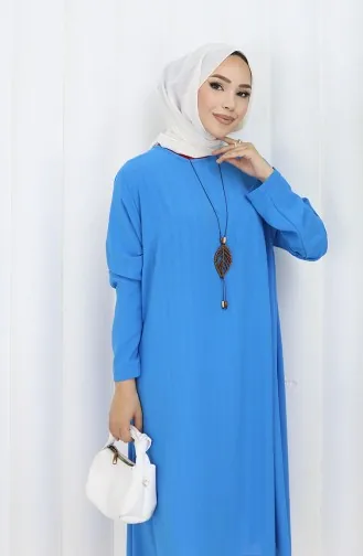 Krep Kumaş Salaş Tunik 1011-08 Mavi