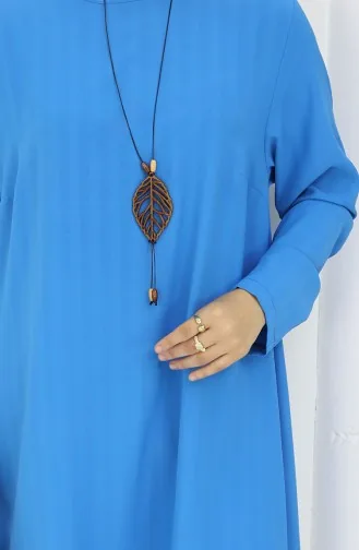 Krep Kumaş Salaş Tunik 1011-08 Mavi