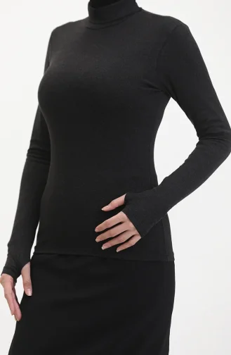 Balıkçı Yaka Body 5030-01 Siyah