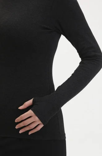 Balıkçı Yaka Body 5030-01 Siyah