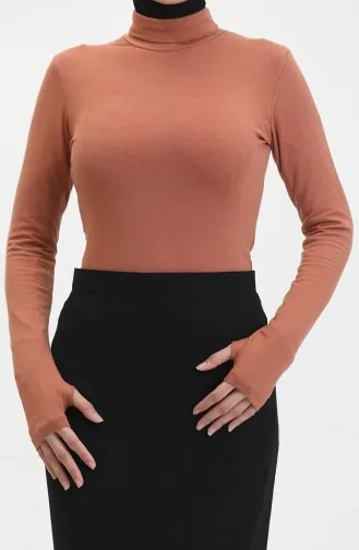 Balıkçı Yaka Body 5030-04 Soğan Kabuğu