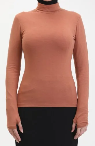 Balıkçı Yaka Body 5030-04 Soğan Kabuğu