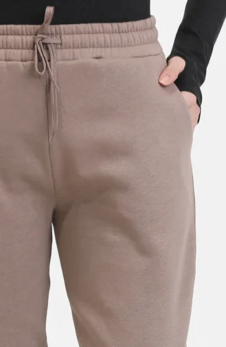 Driedraads Gekamde Katoenen Joggingbroek 5033-01 Mink 5033-01