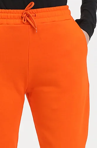 Pantalon De Survêtement En Coton Peigné Triple Fil 5033-08 Orange 5033-08