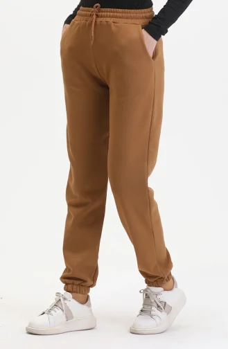 Dreifädige Jogginghose Aus Gekämmter Baumwolle 5033-09 Milchkaffee 5033-09