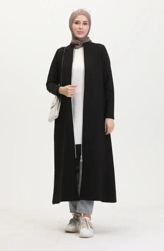 Zweifädiges Sport Abaya 5027-04 Schwarz 5027-04
