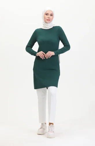 Viscose Lange Tuniek 5026-02 Smaragdgroen 5026-02