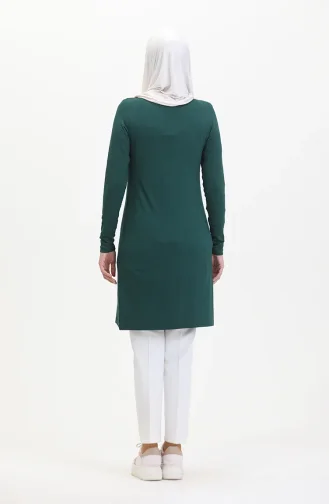 Viscose Lange Tuniek 5026-02 Smaragdgroen 5026-02