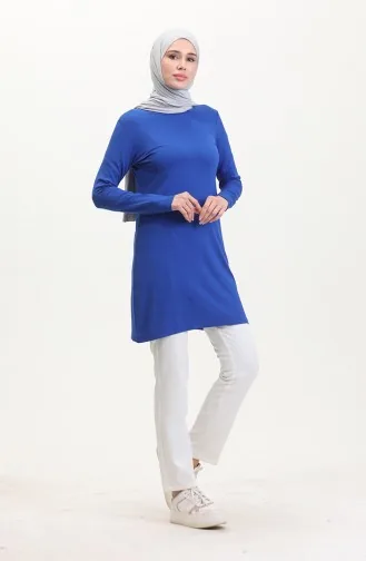 تونيك طويل من الفيسكوز 5026-03 ساكس 5026-03