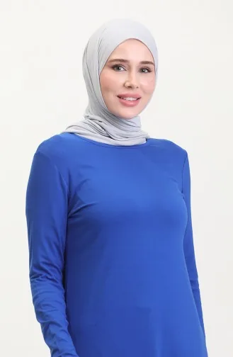 تونيك طويل من الفيسكوز 5026-03 ساكس 5026-03