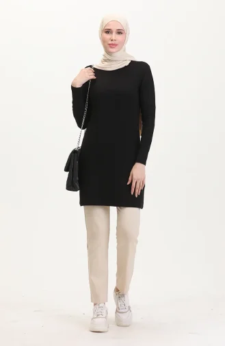 Viscose Lange Tuniek 5026-04 Zwart 5026-04