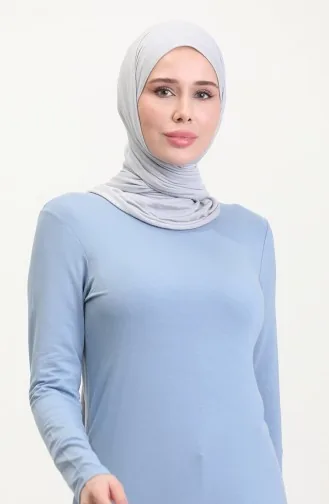 تونيك طويل من الفيسكوز 5026-05 أزرق 5026-05