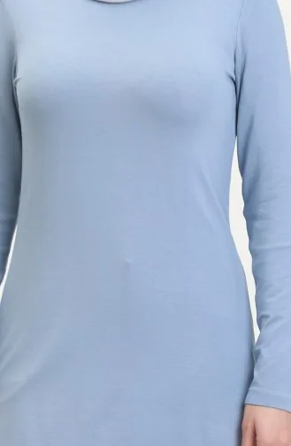 تونيك طويل من الفيسكوز 5026-05 أزرق 5026-05