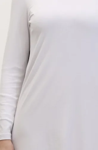 تونيك طويل من الفيسكوز 5026-06 أبيض 5026-06
