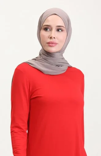 تونيك طويل من الفيسكوز 5026-08 أحمر 5026-08