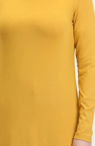 تونيك طويل من الفيسكوز 5026-09 لون الخردل 5026-09