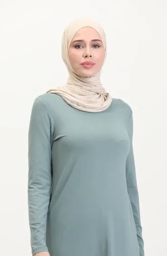 Viscose Lange Tuniek 5026-11 Amandelgroen 5026-11