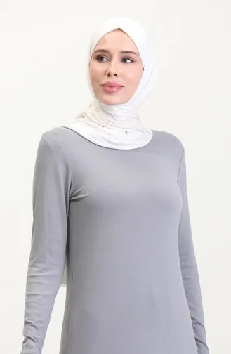تونيك طويل من الفيسكوز 5026-13 رمادي 5026-13