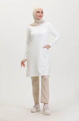 سترة رياضية بجيوب من خيوط مزدوجة 5028-05 بيج فاتح 5028-05