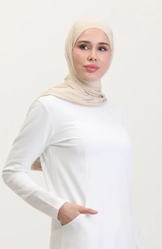 سترة رياضية بجيوب من خيوط مزدوجة 5028-05 بيج فاتح 5028-05