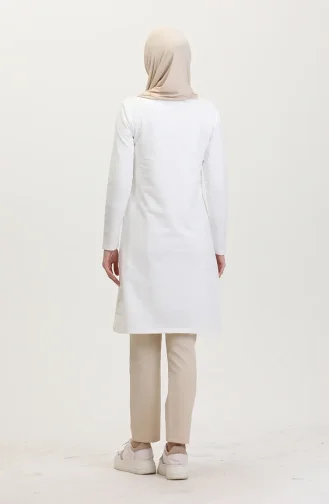 سترة رياضية بجيوب من خيوط مزدوجة 5028-05 بيج فاتح 5028-05