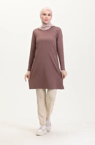 سترة رياضية بجيبين من خيوط مزدوجة 5028-06 بني 5028-06