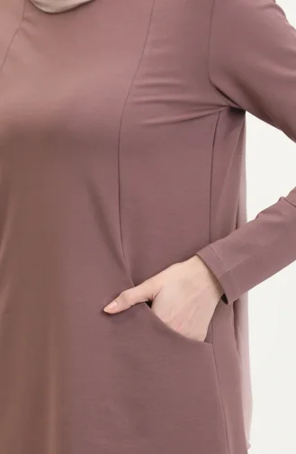 سترة رياضية بجيبين من خيوط مزدوجة 5028-06 بني 5028-06