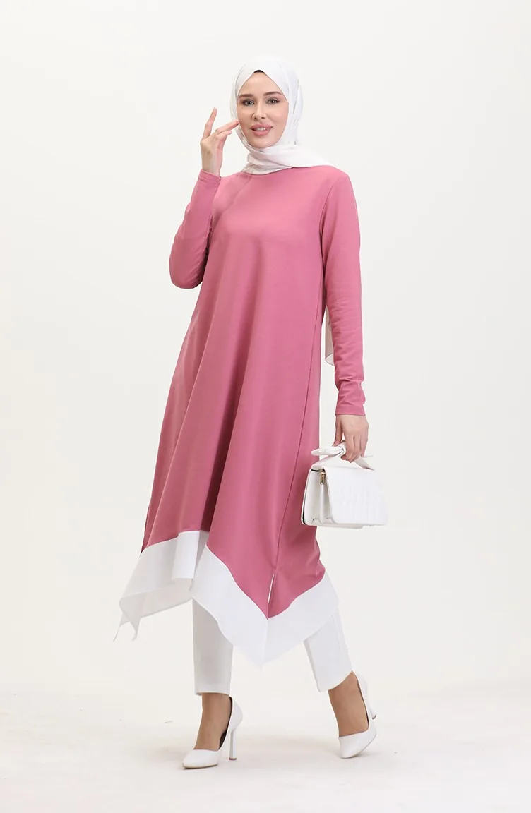 Garnierte Tunika 5029-01 Staubrosa 5029-01