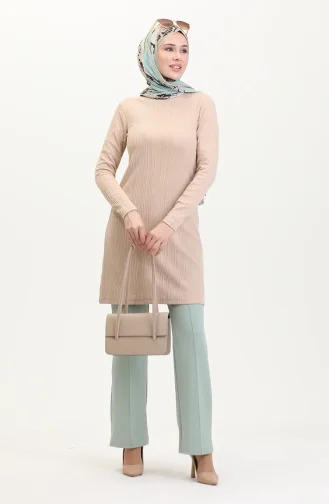 Gedrehte Camisole Tunika 5036-02 Beige 5036-02