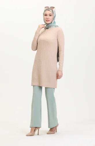 Gedrehte Camisole Tunika 5036-02 Beige 5036-02