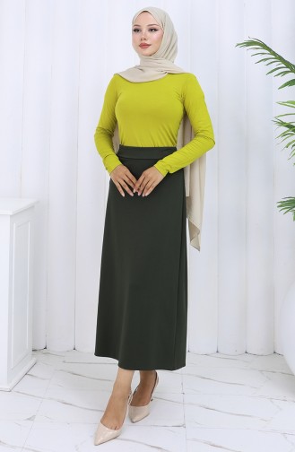 Uzun Kollu Body 5031-03 Yağ Yeşili