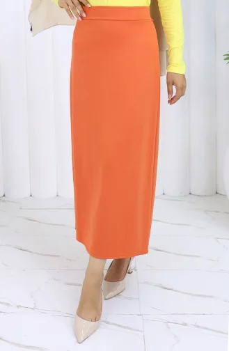 Elastische Taille Kokerrok 0001-04 Oranje 0001-04