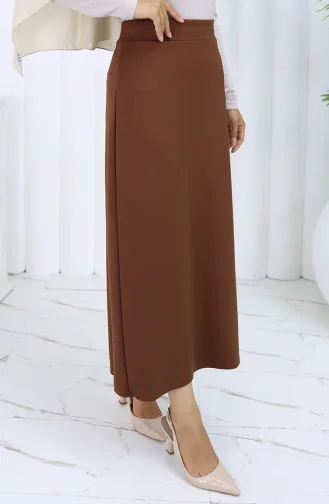 Elastic Waist Pencil Skirt 0001-05 Tan 0001-05