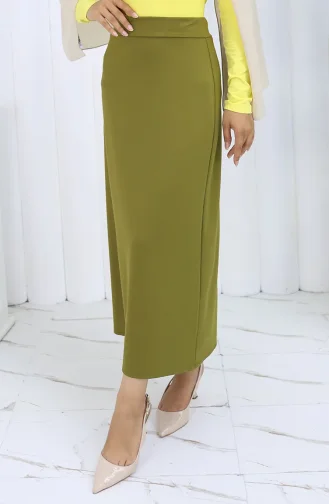 Beli Lastikli Kalem Etek 0001-06 Haki