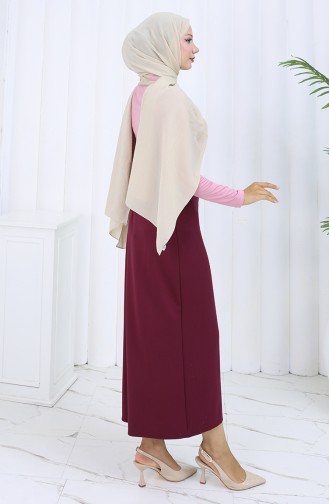 Beli Lastikli Kalem Etek 0001-09 Mürdüm