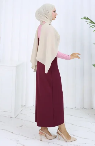 تنورة قلم رصاص بخصر مرن 0001-09 أرجواني 0001-09