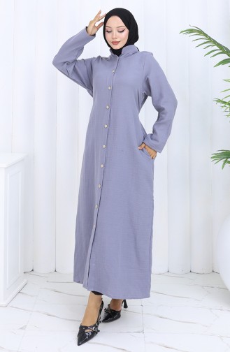 Authentische Abaya Musselin 6645-01 Grau 6645-01