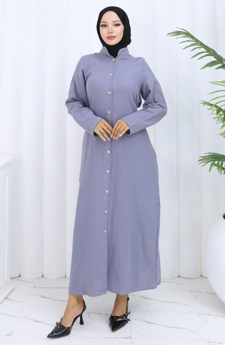 Authentische Abaya Musselin 6645-01 Grau 6645-01