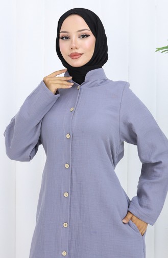 Authentische Abaya Musselin 6645-01 Grau 6645-01