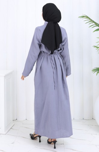 Authentische Abaya Musselin 6645-01 Grau 6645-01