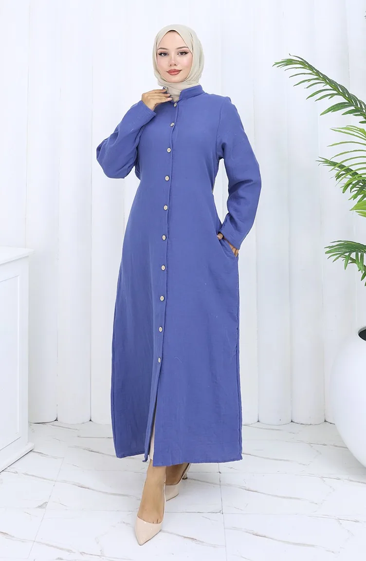 عباية موسلين أصلية 6645-02 ساكس 6645-02