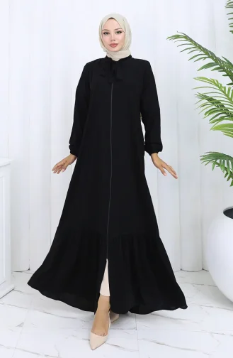 عباية حرير المدينة المنورة مطوية 6277-01 أسود 6277-01