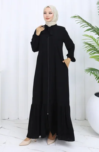 عباية حرير المدينة المنورة مطوية 6277-01 أسود 6277-01