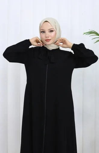 عباية حرير المدينة المنورة مطوية 6277-01 أسود 6277-01